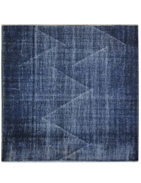 Quadrat Vintage Teppich  blau <br/>175 x 154 cm