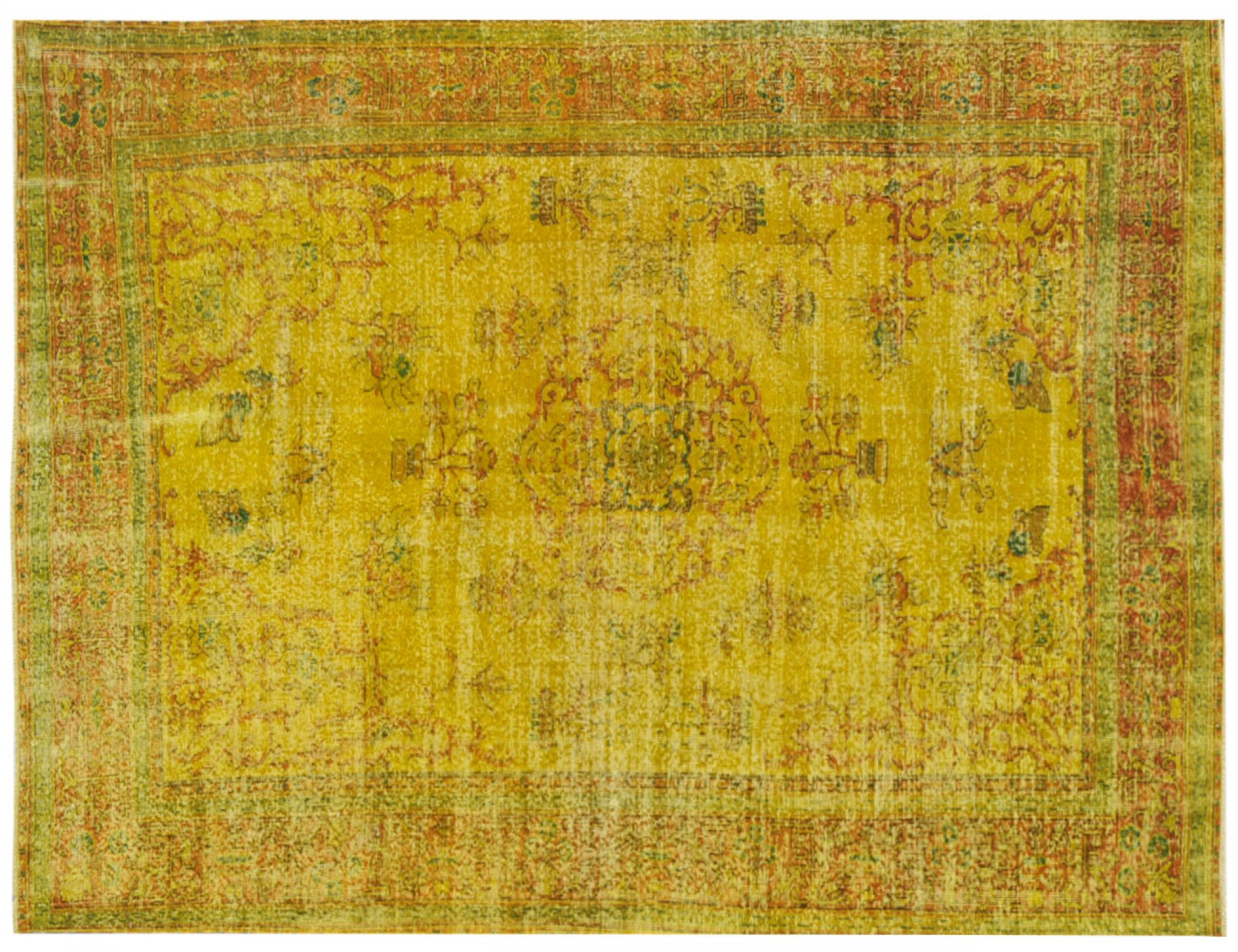 Alfombra vintage  amarillo <br/>305 x 185 cm