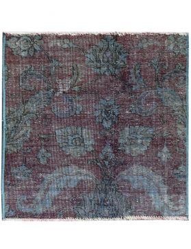 Quadrat Vintage Teppich  blau <br/>76 x 75 cm