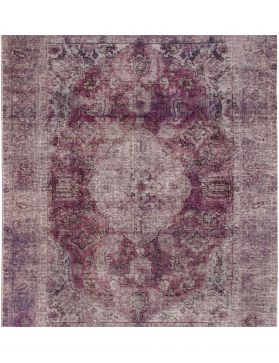 Quadrat  Vintage Teppich  lila <br/>200 x 200 cm