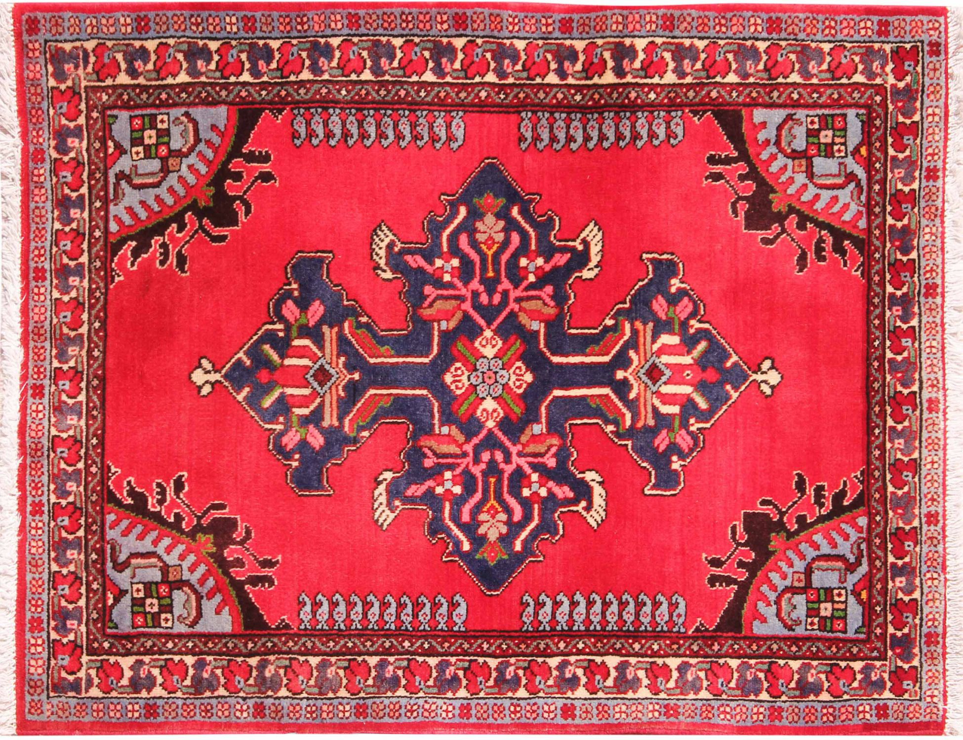 Hamadan Carpet  red  <br/>107 x 85 cm