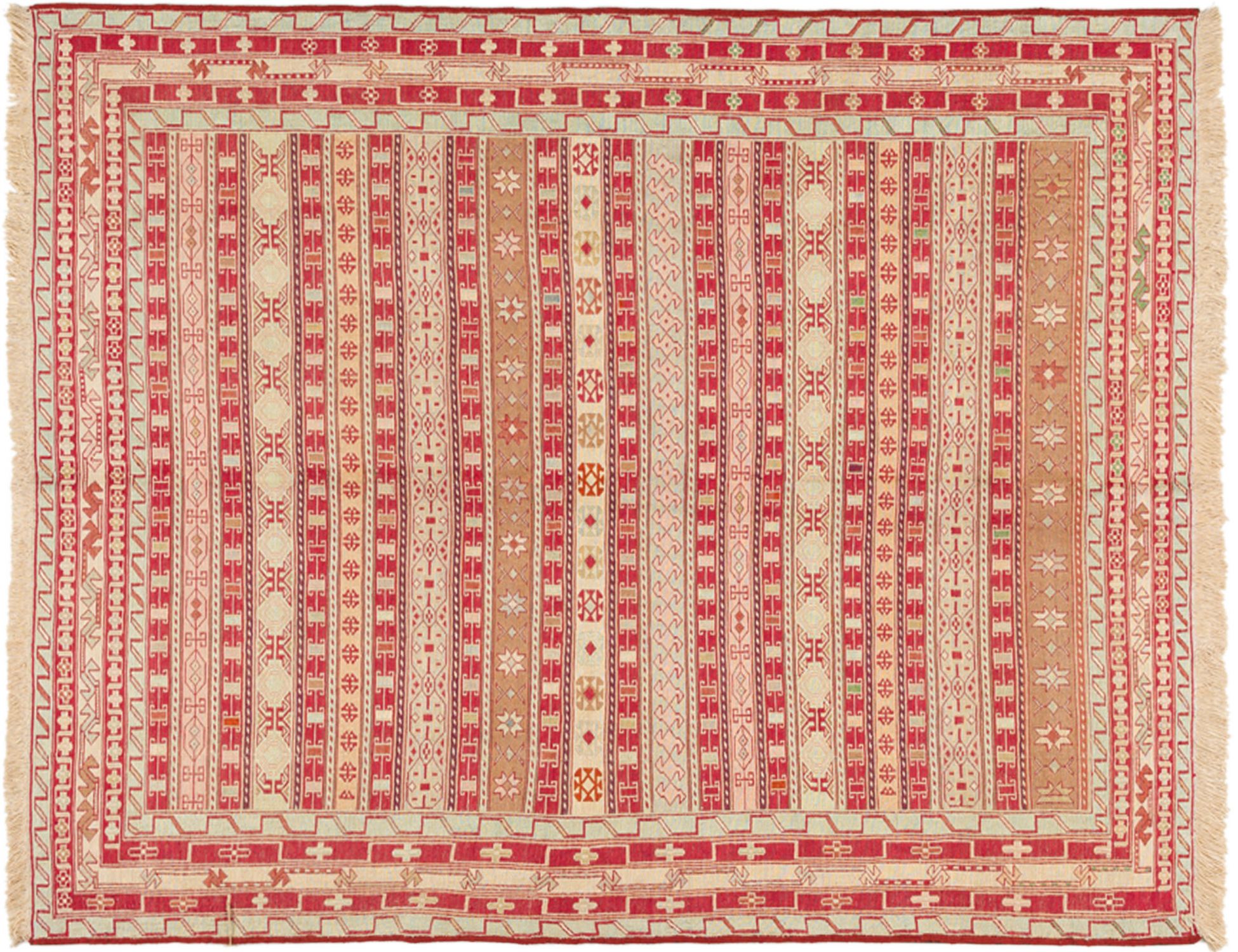 Persische Seide Kilim  gelb <br/>137 x 105 cm