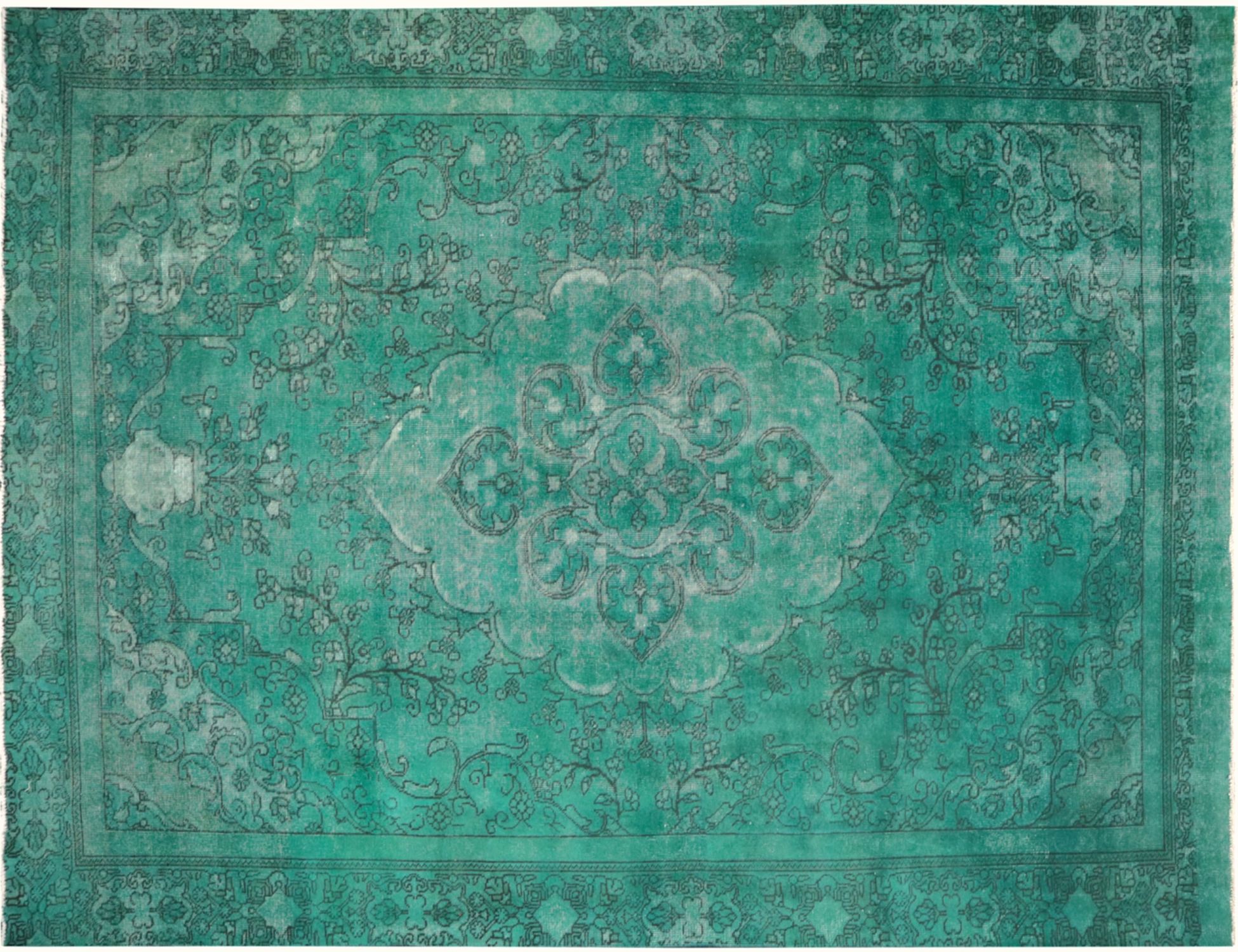 Persisk vintage teppe  grønn <br/>367 x 250 cm