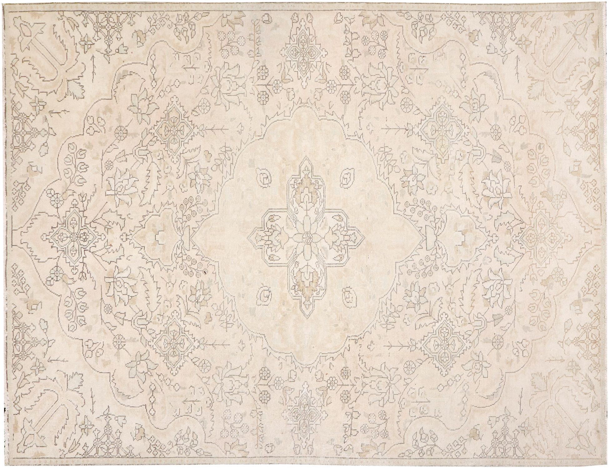 Persischer Vintage Teppich  beige <br/>310 x 200 cm