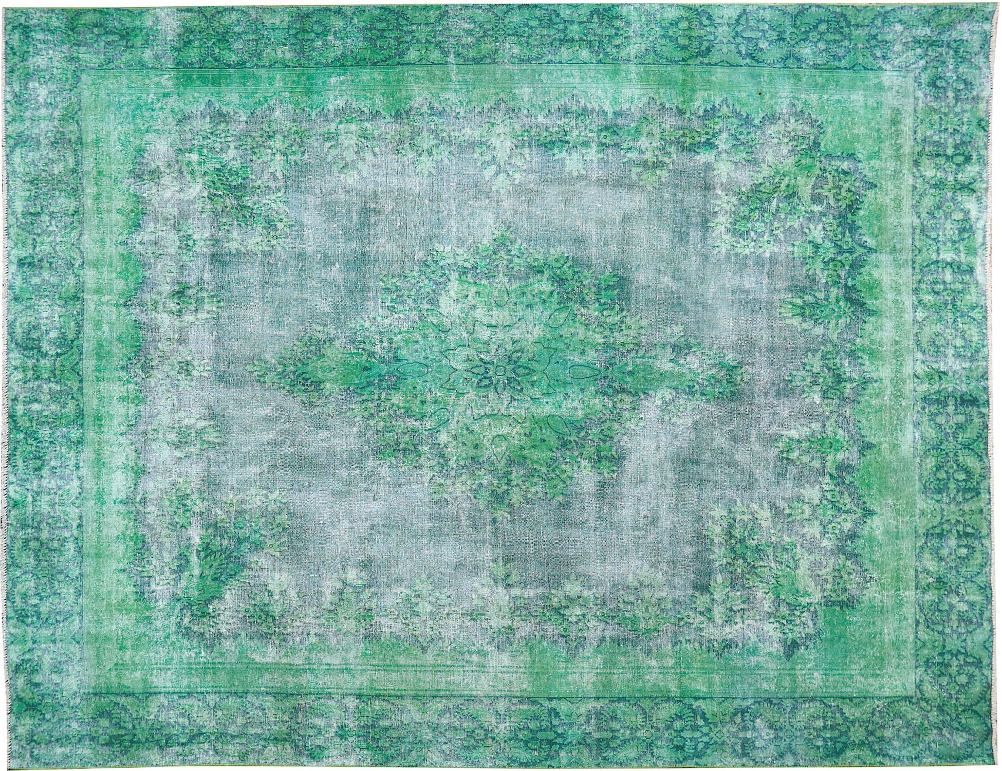 Tappeto vintage persiano  verde <br/>372 x 280 cm