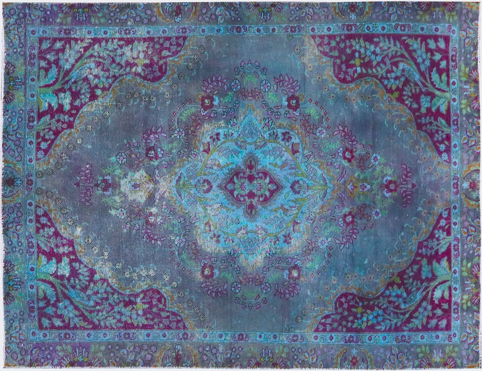 Persian Vintage Carpet  turkoise  <br/>275 x 182 cm