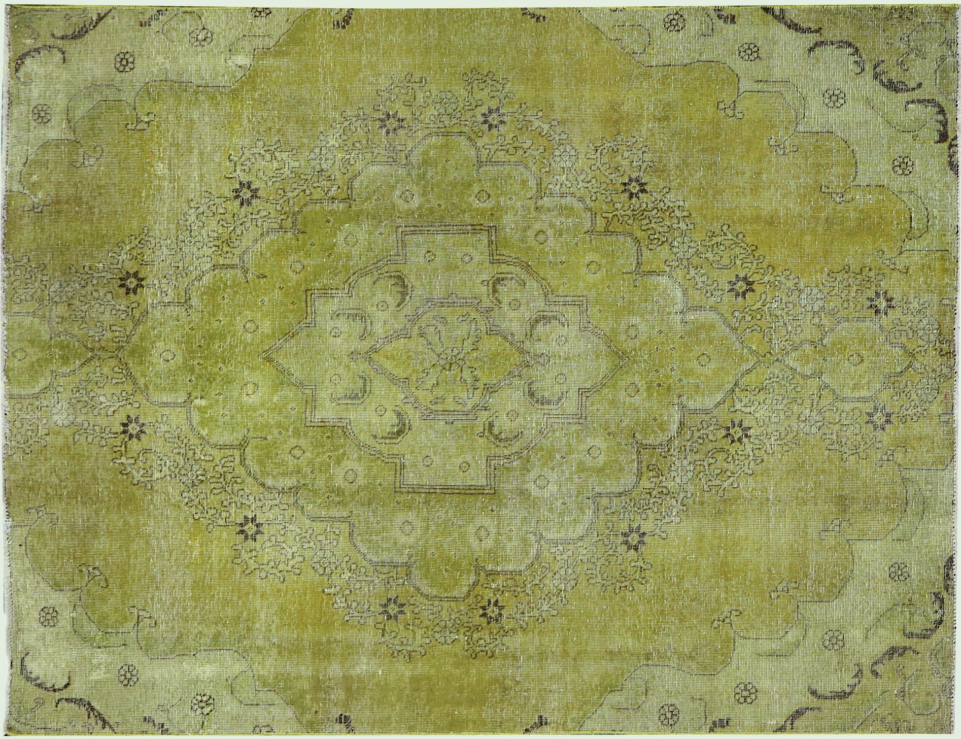 Tapis Persan vintage  jaune <br/>250 x 190 cm