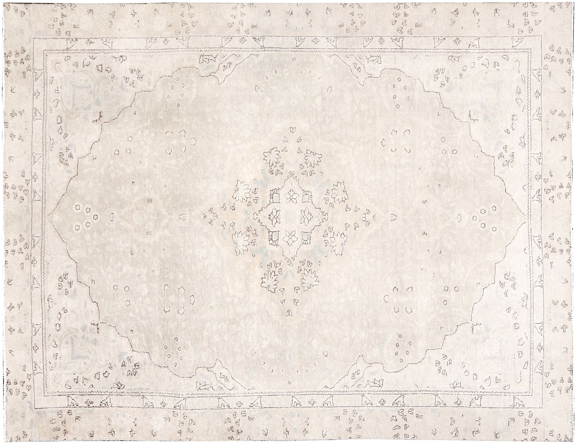 Persian Vintage Carpet  beige  <br/>280 x 175 cm