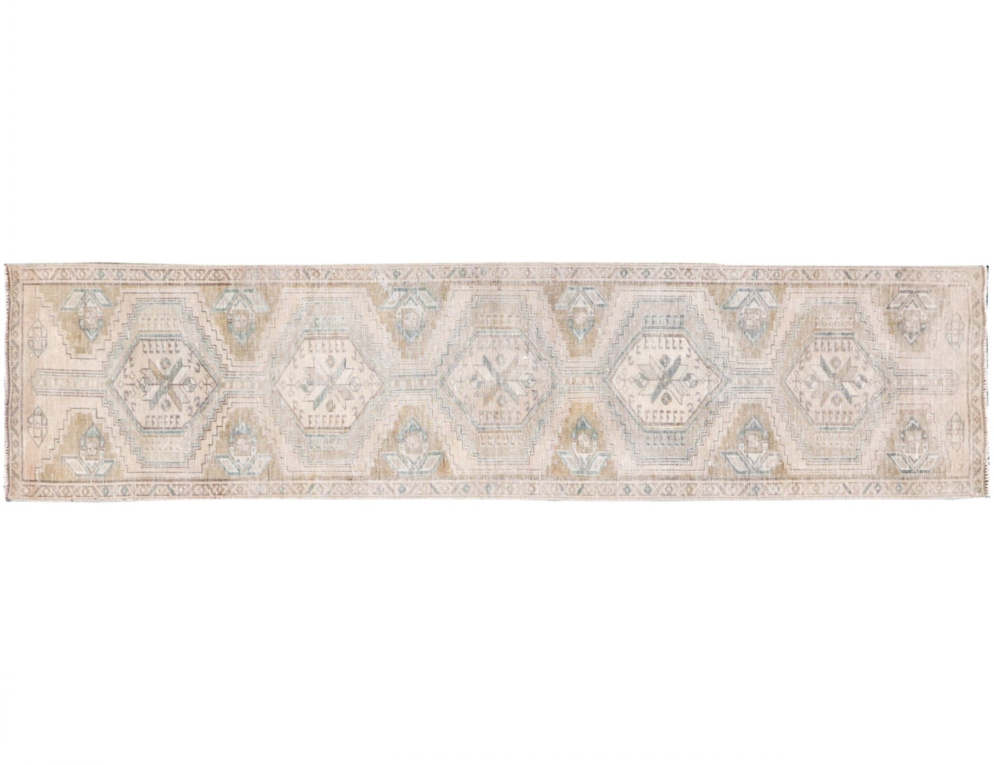 Persisk vintage matta  beige <br/>372 x 72 cm