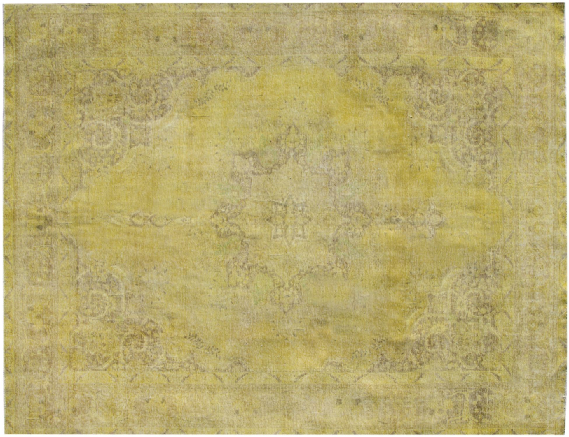 Tappeto vintage persiano  giallo <br/>376 x 274 cm