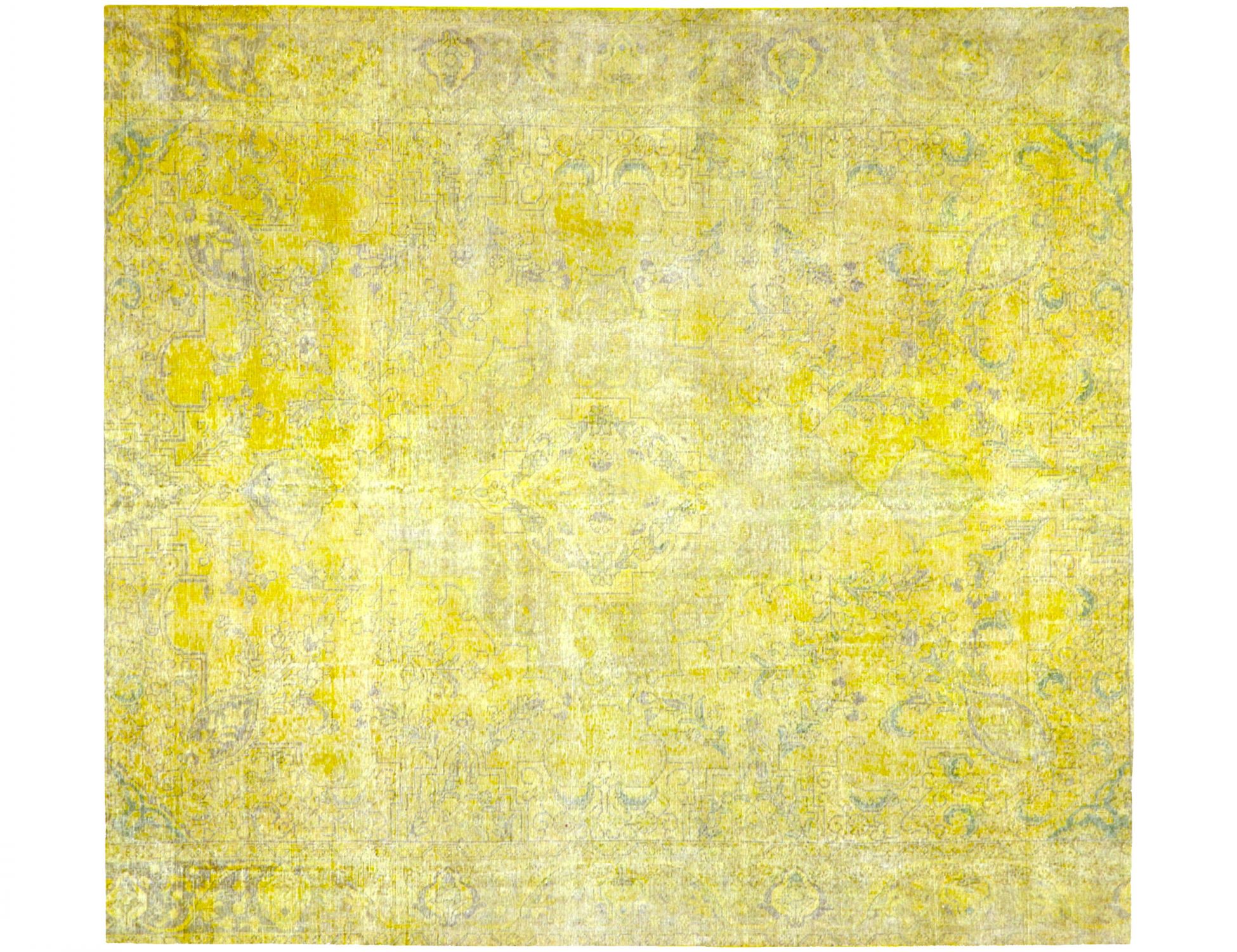 Tappeto vintage persiano  giallo <br/>270 x 270 cm