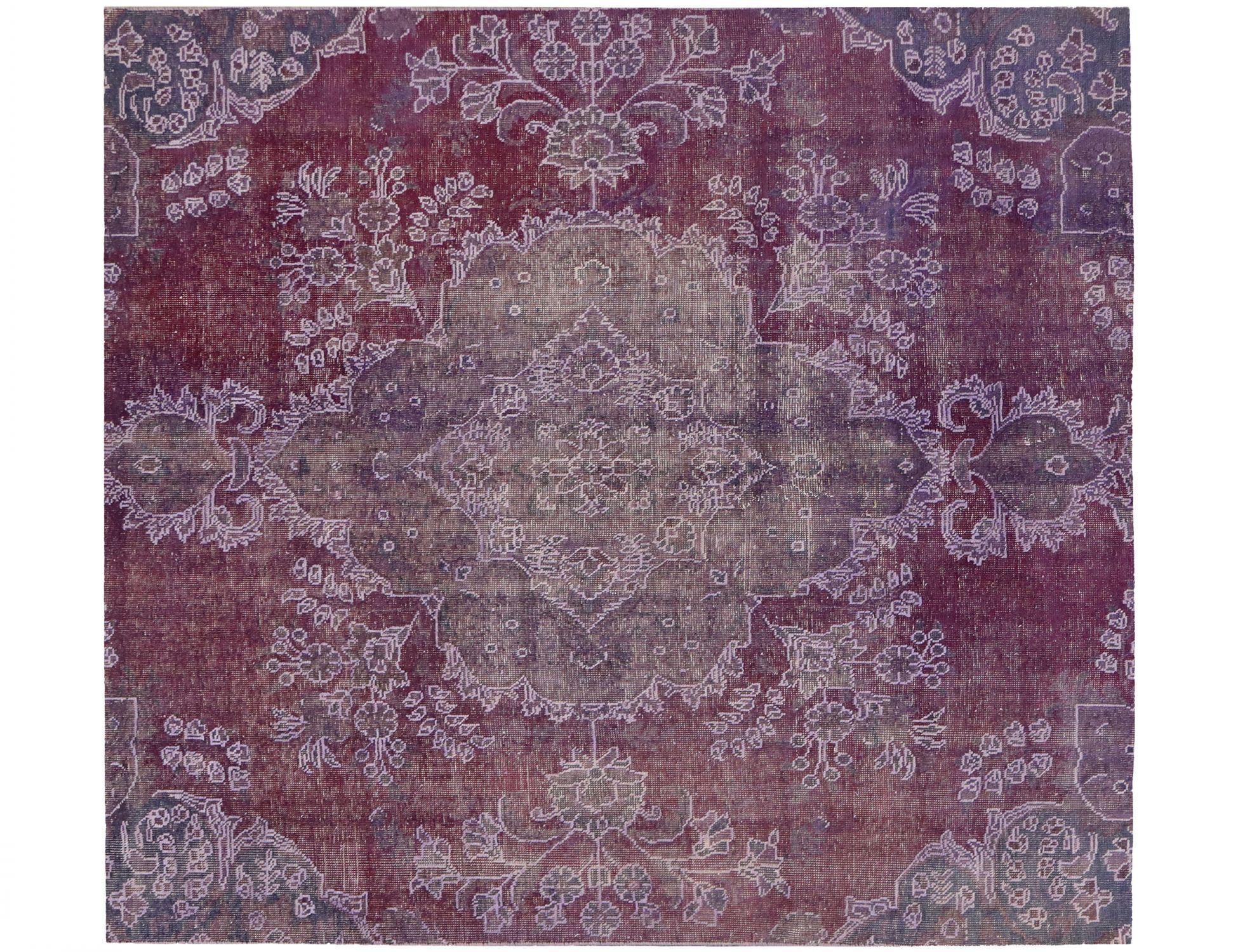 Tappeto vintage persiano  viola <br/>207 x 207 cm