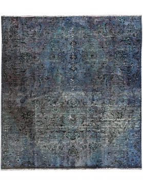 Quadrat Vintage Teppich  blau <br/>180 x 148 cm