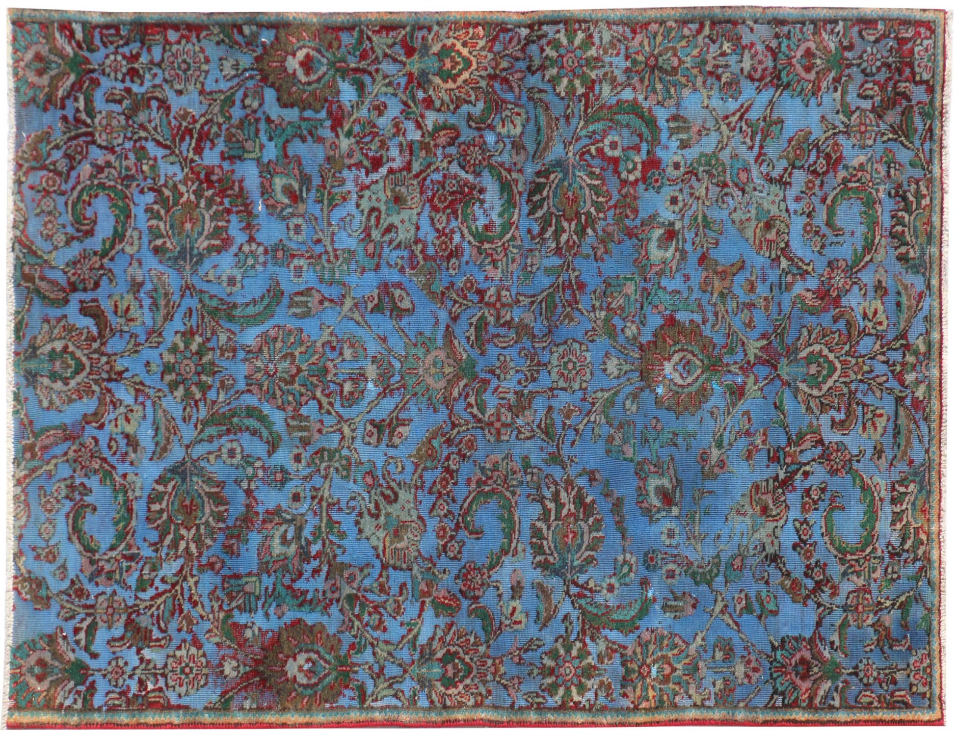 Alfombra Vintage  azul <br/>202 x 116 cm