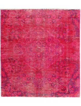 Quadrat Vintage Teppich  rot <br/>120 x 100 cm