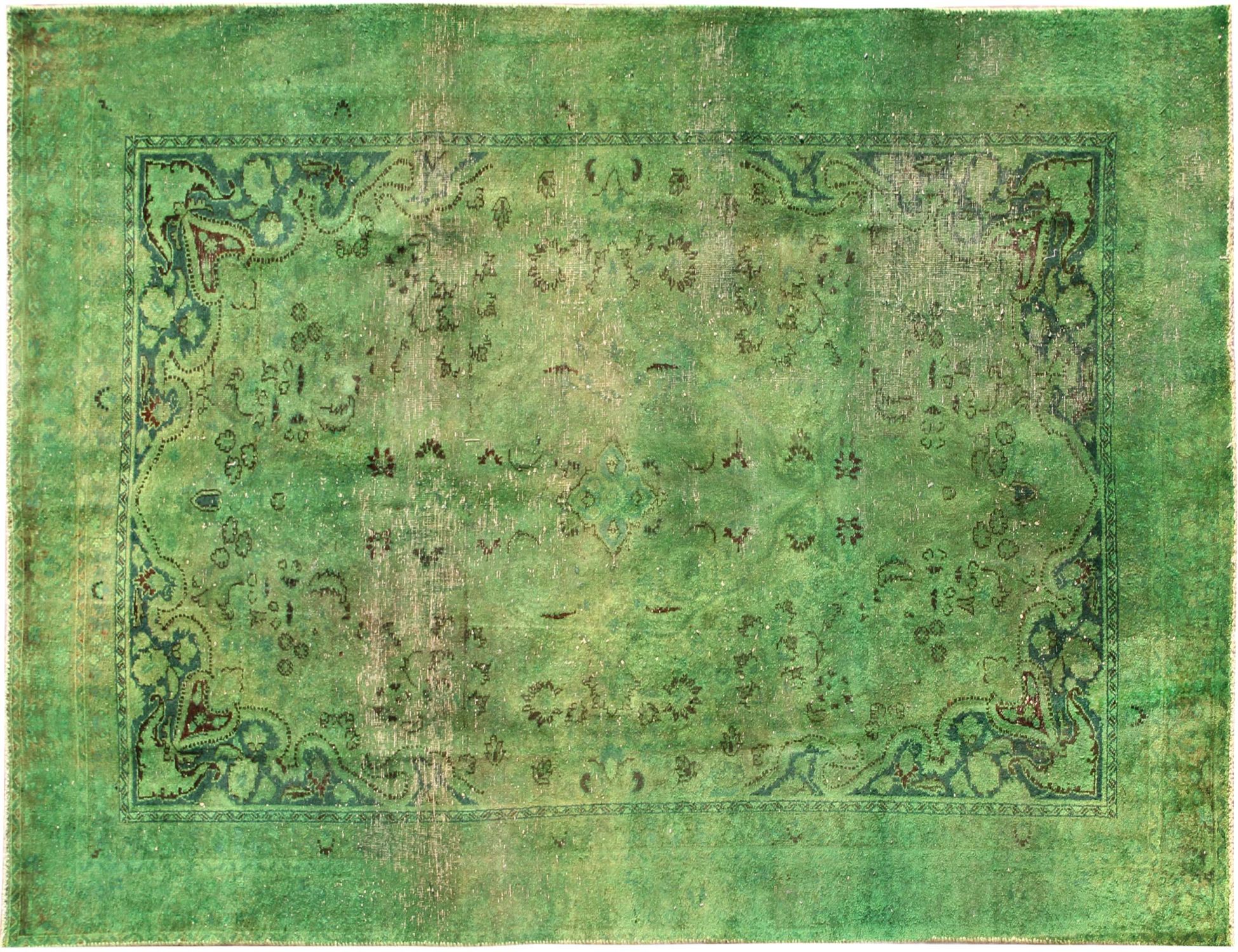 Alfombra persa vintage  verde <br/>267 x 177 cm