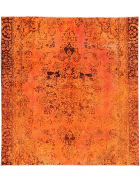 Quadrat  Vintage Teppich  orange <br/>200 x 175 cm