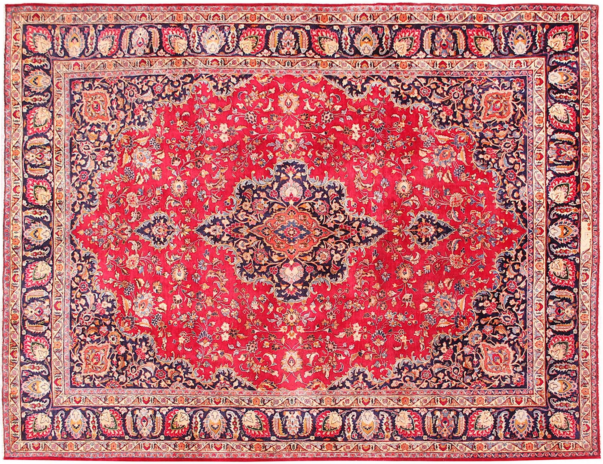 Mashad Teppich  rot <br/>377 x 302 cm