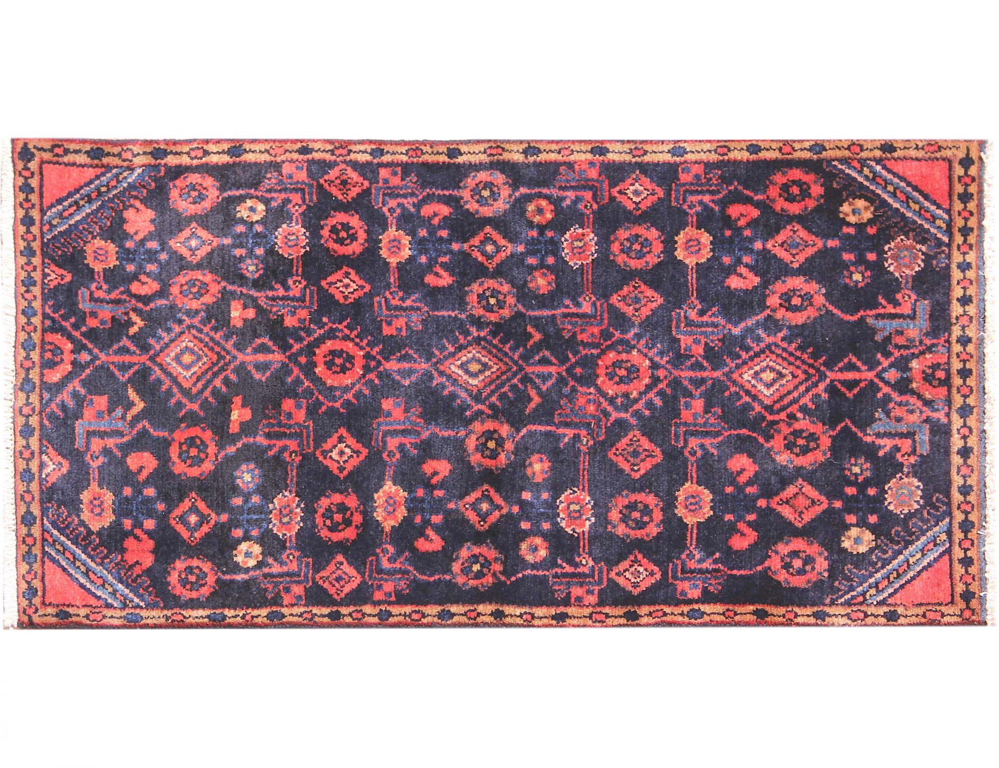 Hamadan Tappeto  blu <br/>135 x 67 cm