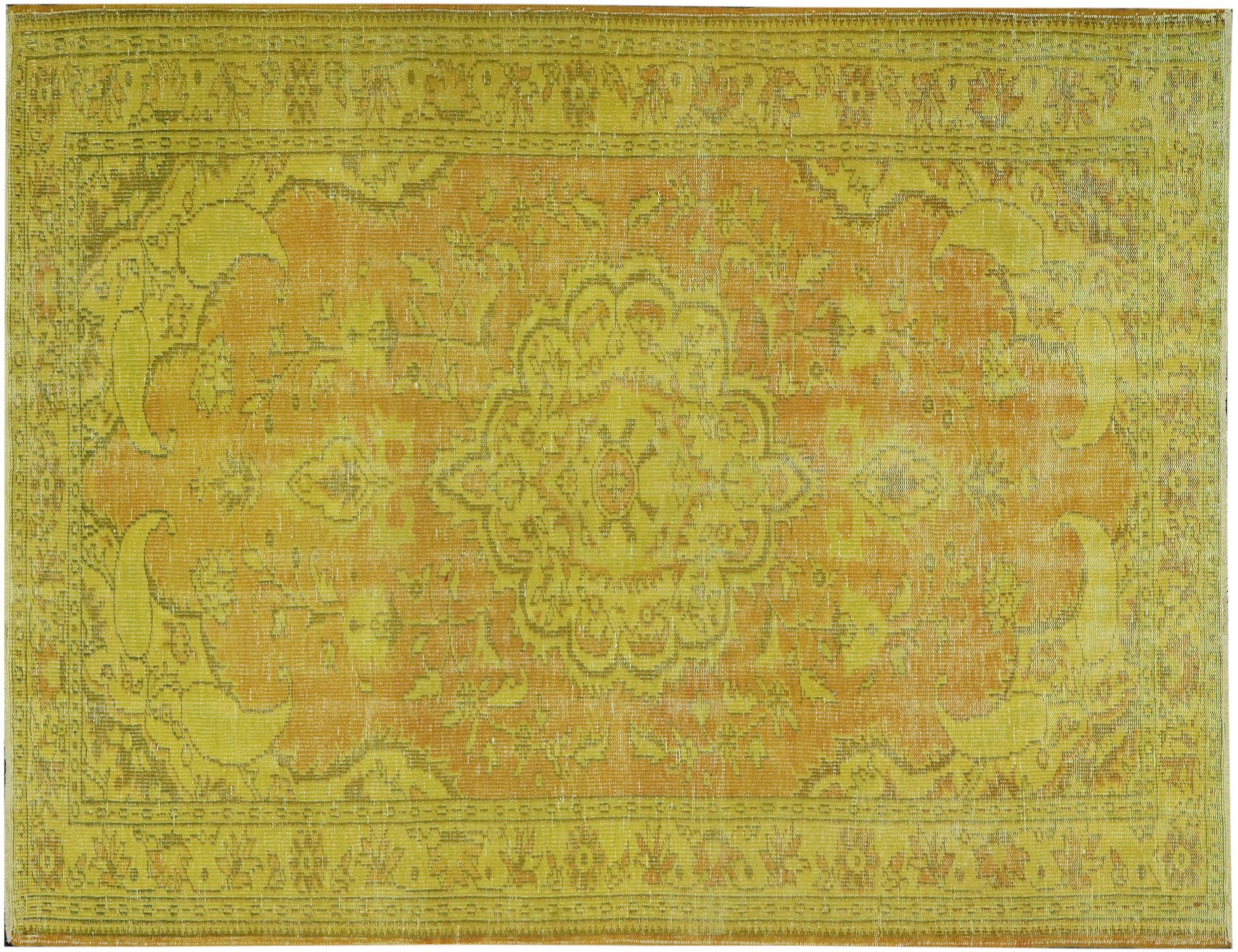 Tapis Persan vintage  jaune <br/>268 x 168 cm