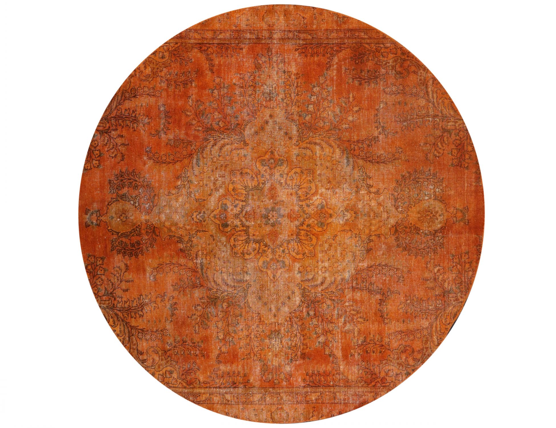 Tapis Persan vintage  orange <br/>250 x 250 cm