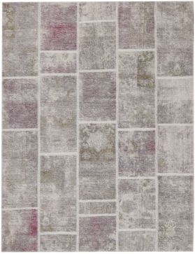 Persian Patchwork Carpet 195 x 145 grey