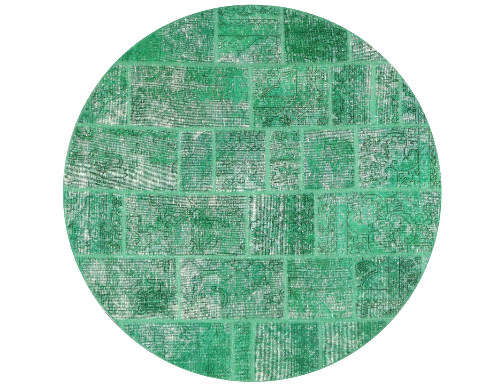 Tapis Patchwork  vert <br/>197 x 197 cm