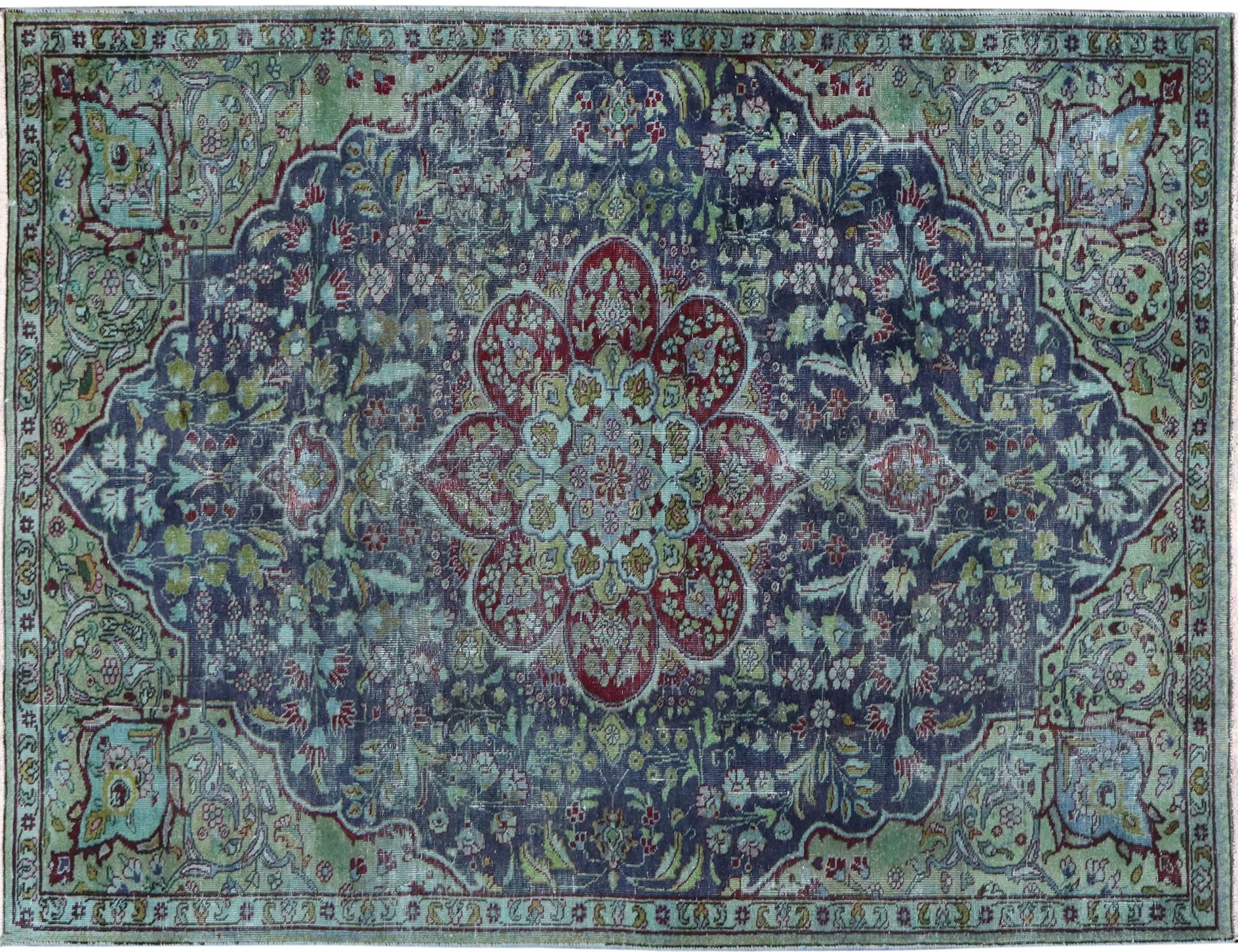 Persischer Vintage Teppich  blau <br/>240 x 140 cm