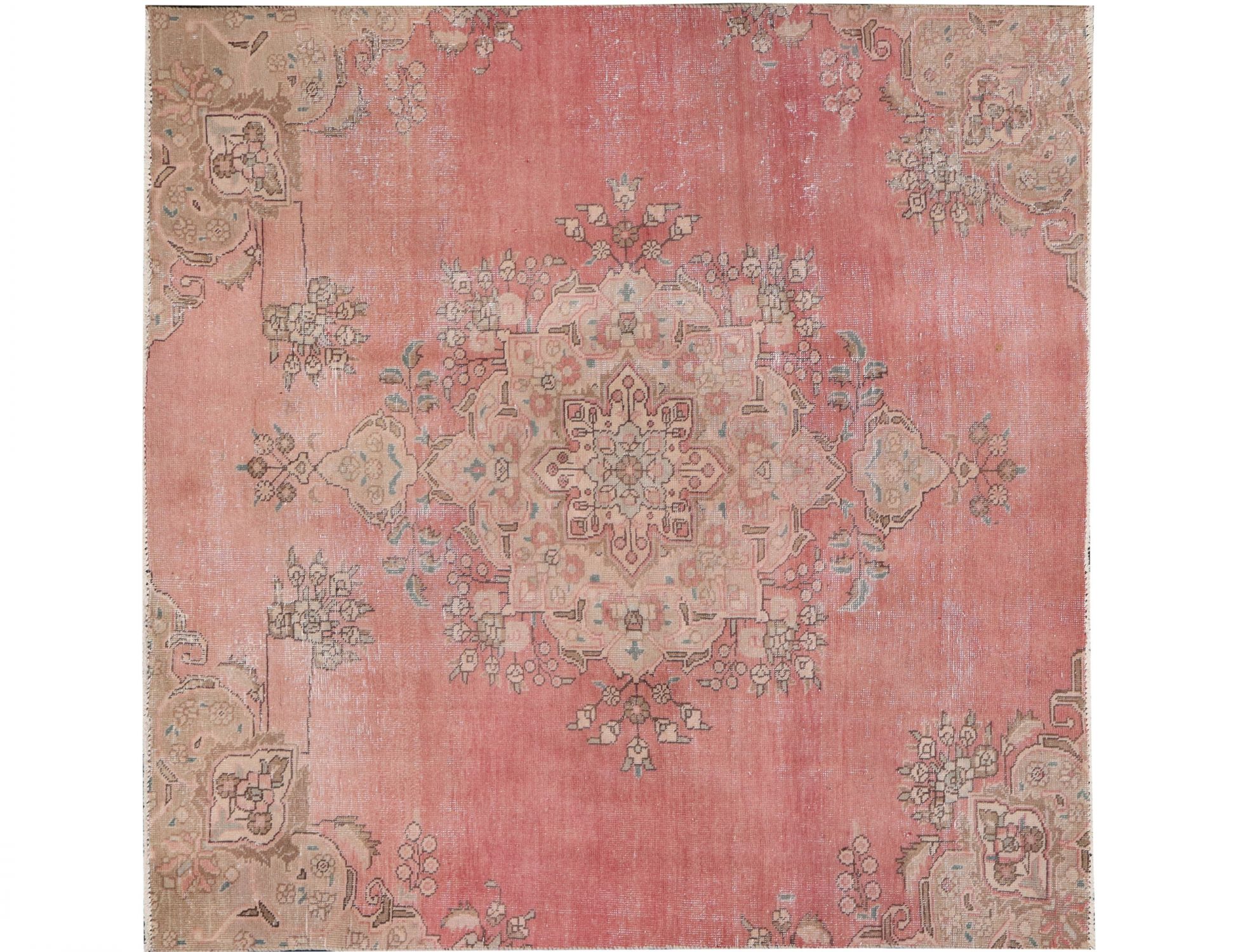 Square  Vintage Carpet  beige  <br/>199 x 185 cm