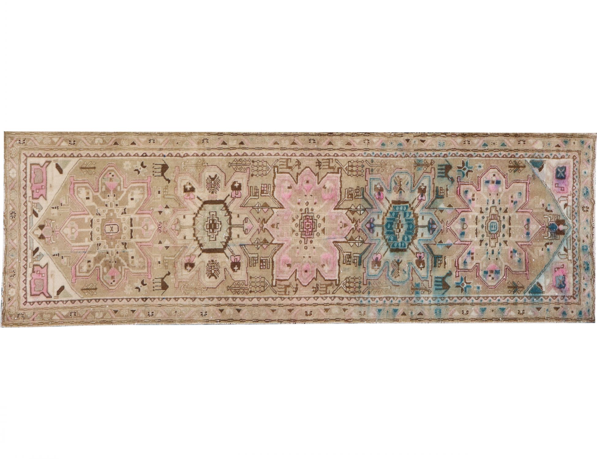 Alfombra persa vintage  beige <br/>305 x 100 cm