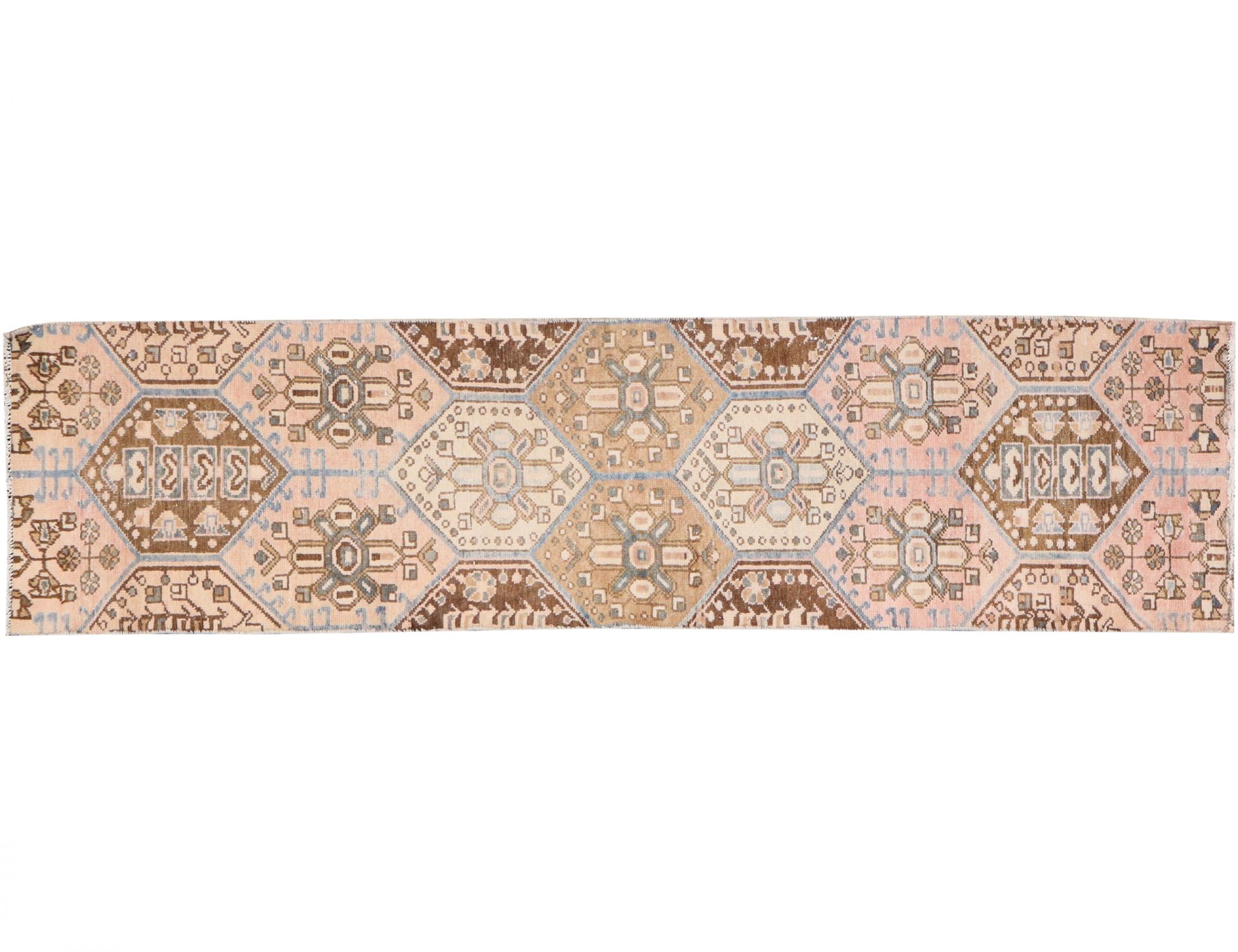 Persisk vintage matta  beige <br/>250 x 65 cm