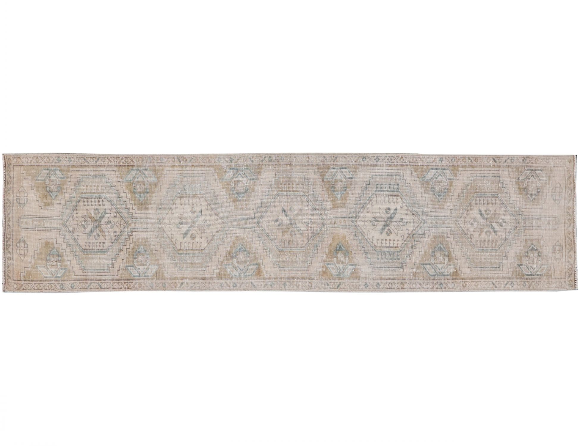 Persischer Vintage Teppich  beige <br/>372 x 72 cm