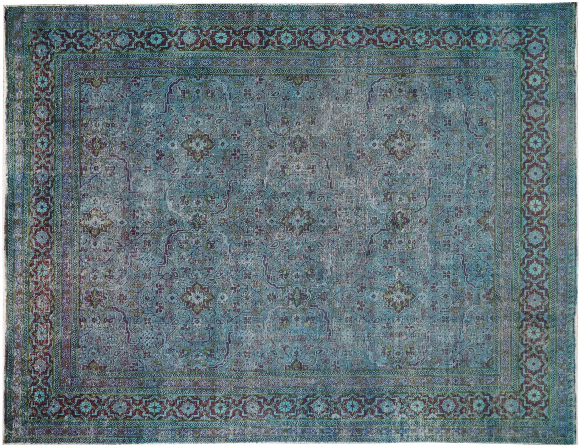 Tapis Persan vintage  turquoise <br/>387 x 271 cm