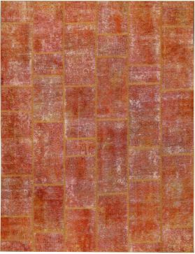 Persisk Patchwork teppe 200 x 148 oransje