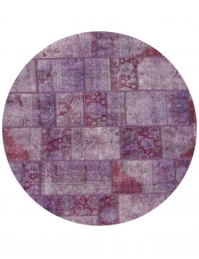 Persian Patchwork Carpet 190 x 190 purple 