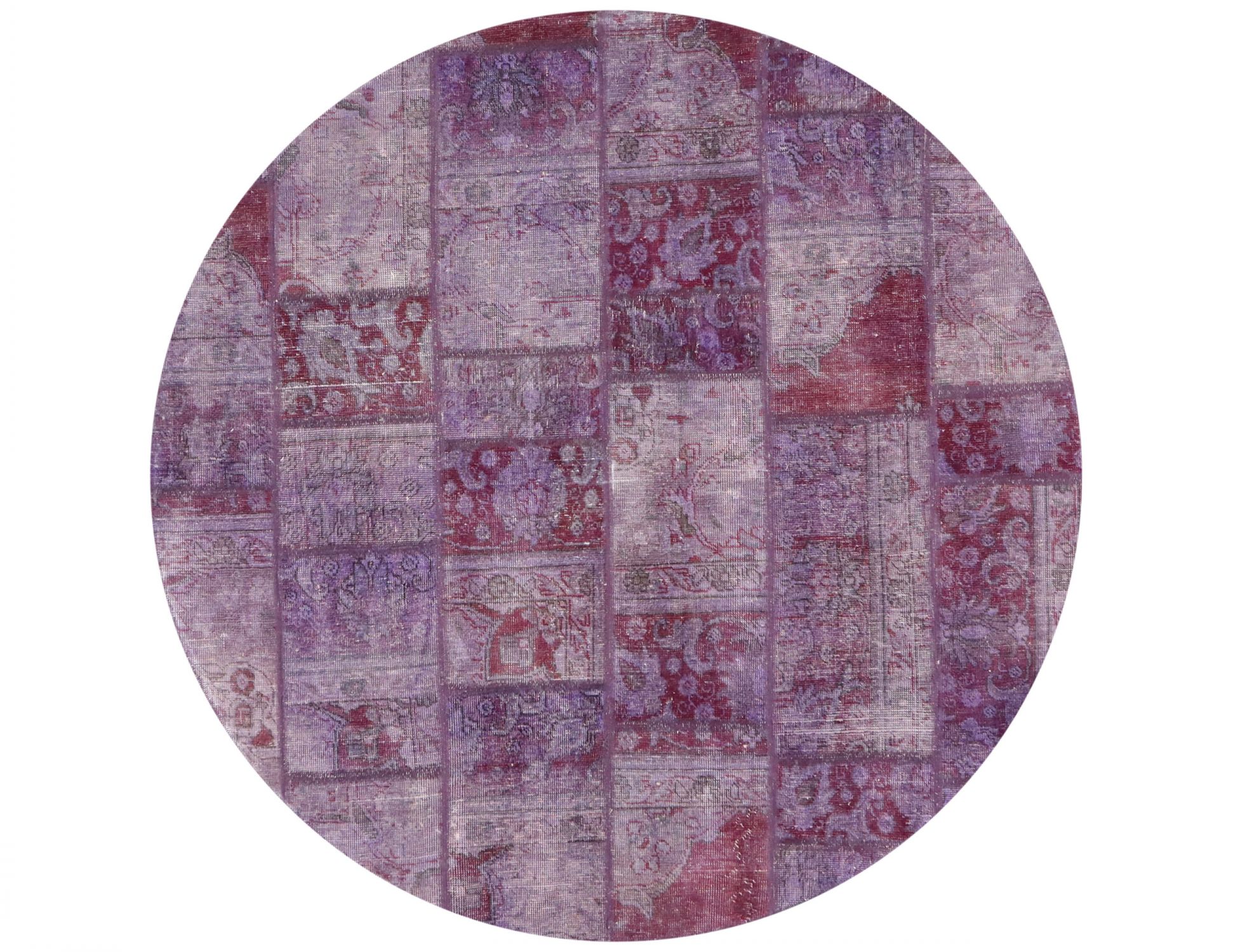 Persian Patchwork Carpet  purple  <br/>190 x 190 cm