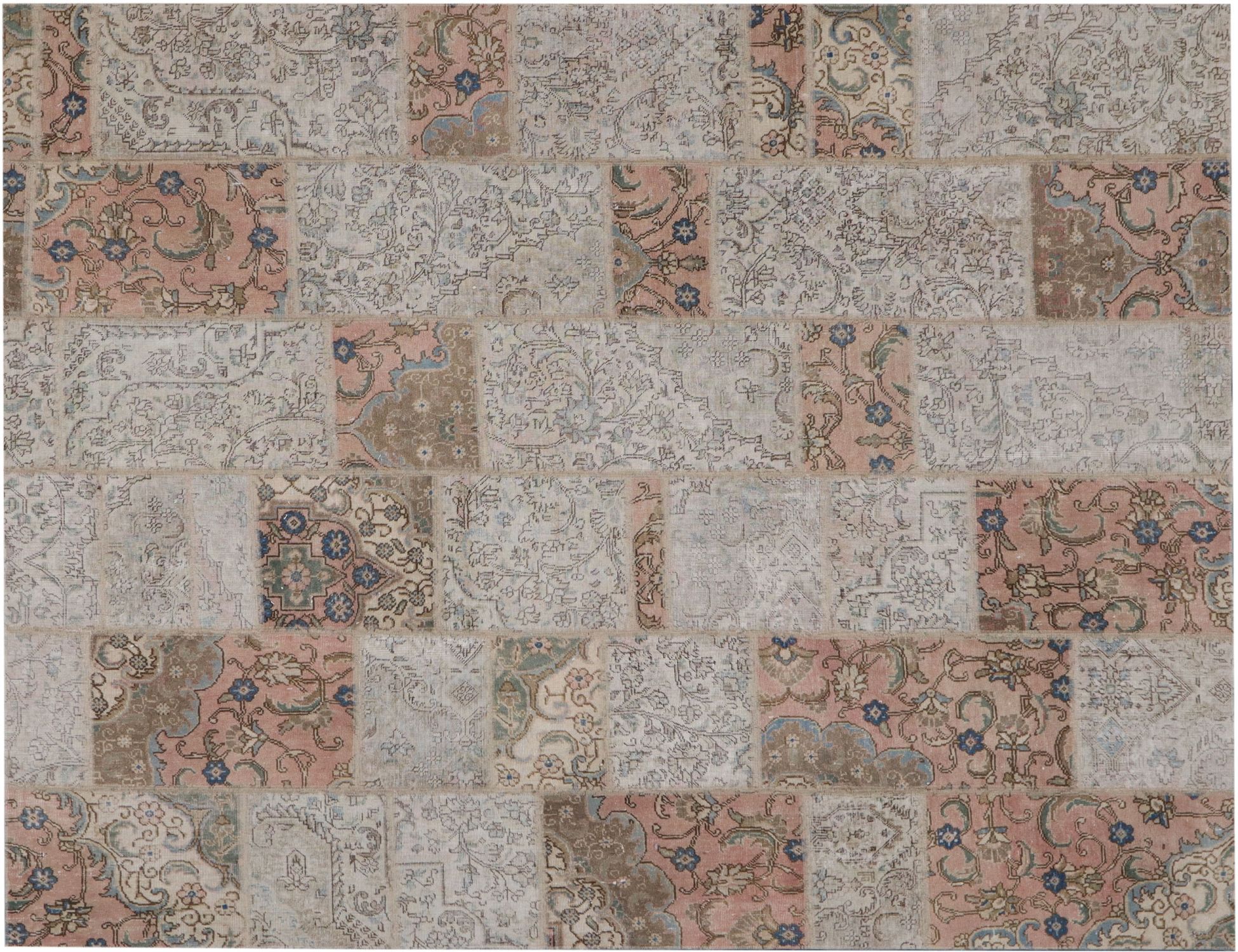 Persian Patchwork Carpet  beige  <br/>200 x 144 cm