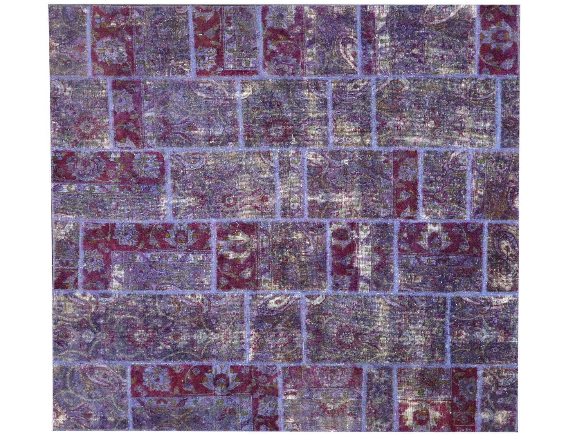 Square  Patchwork Carpet  purple  <br/>200 x 200 cm