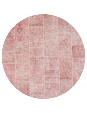 Persian Patchwork Carpet 197 x 197 pink 