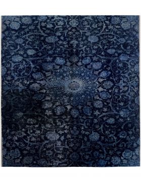 Quadrat Vintage Teppich  blau <br/>148 x 148 cm