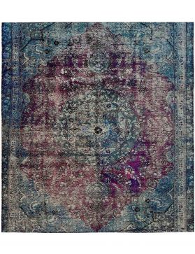 Quadrat Vintage Teppich  blau <br/>243 x 243 cm