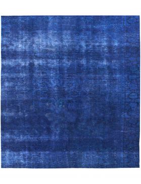 Quadrat Vintage Teppich  blau <br/>200 x 200 cm