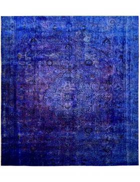 Quadrat Vintage Teppich  blau <br/>240 x 240 cm