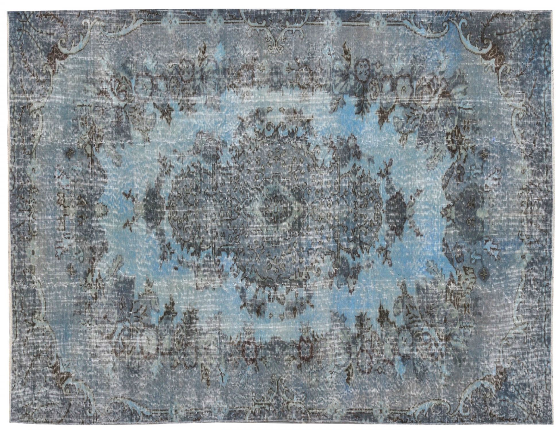 Alfombra vintage  azul <br/>273 x 151 cm