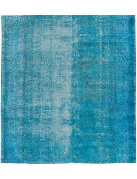 Quadrat Vintage Teppich  blau <br/>166 x 166 cm