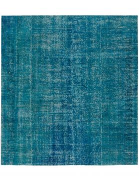 Quadrat Vintage Teppich  blau <br/>196 x 196 cm