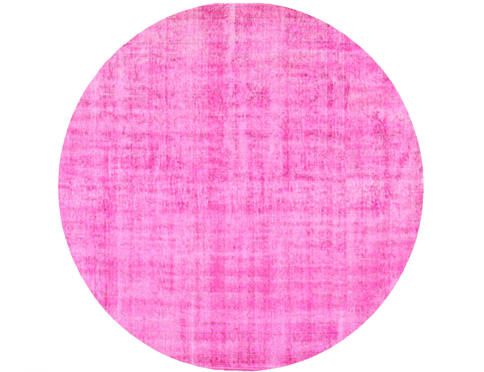 Round Vintage Carpet  pink  <br/>180 x 180 cm