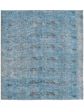 Quadrat Vintage Teppich  blau <br/>161 x 161 cm