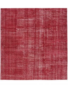 Quadrat Vintage Teppich  rot <br/>202 x 202 cm