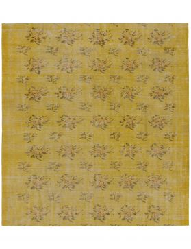 Quadrat Vintage Teppich  gelb <br/>200 x 200 cm